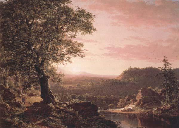 Frederic E.Church July Sunset,Berkshire County,Massachusetts Norge oil painting art